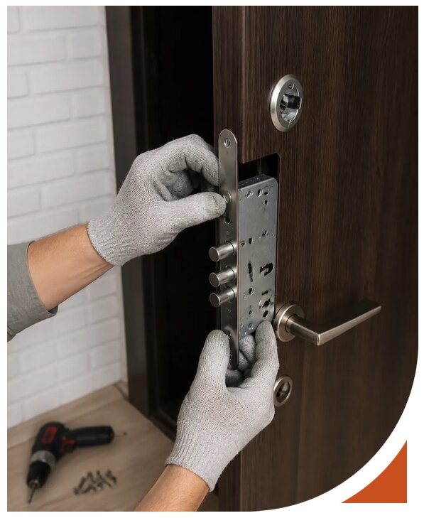 Профессиональная установка ригельного замка на дверь в Тамбове